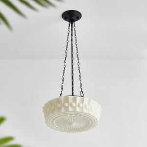 Embossed Glass Pendant