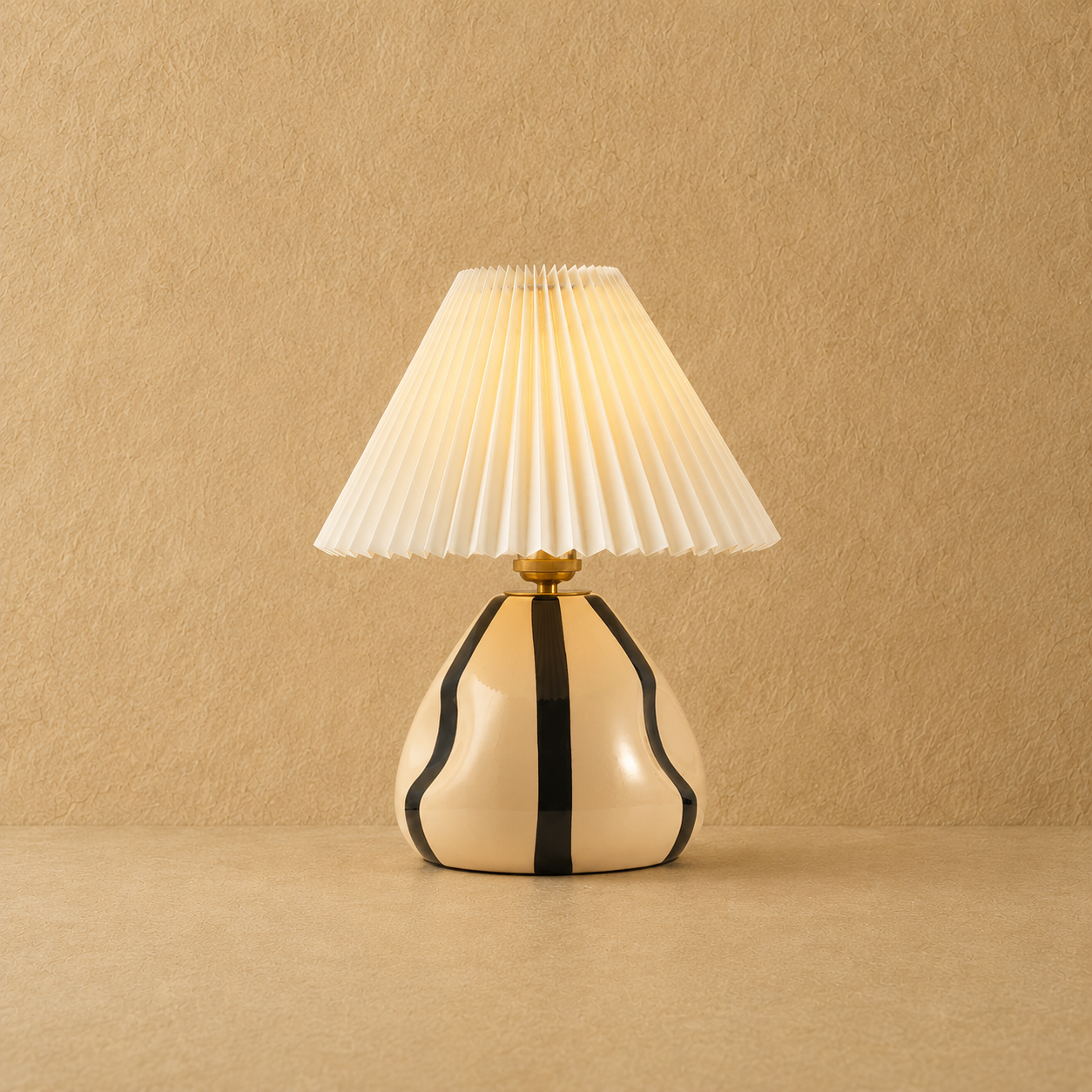 Pleated Ceramic Table Lamp
