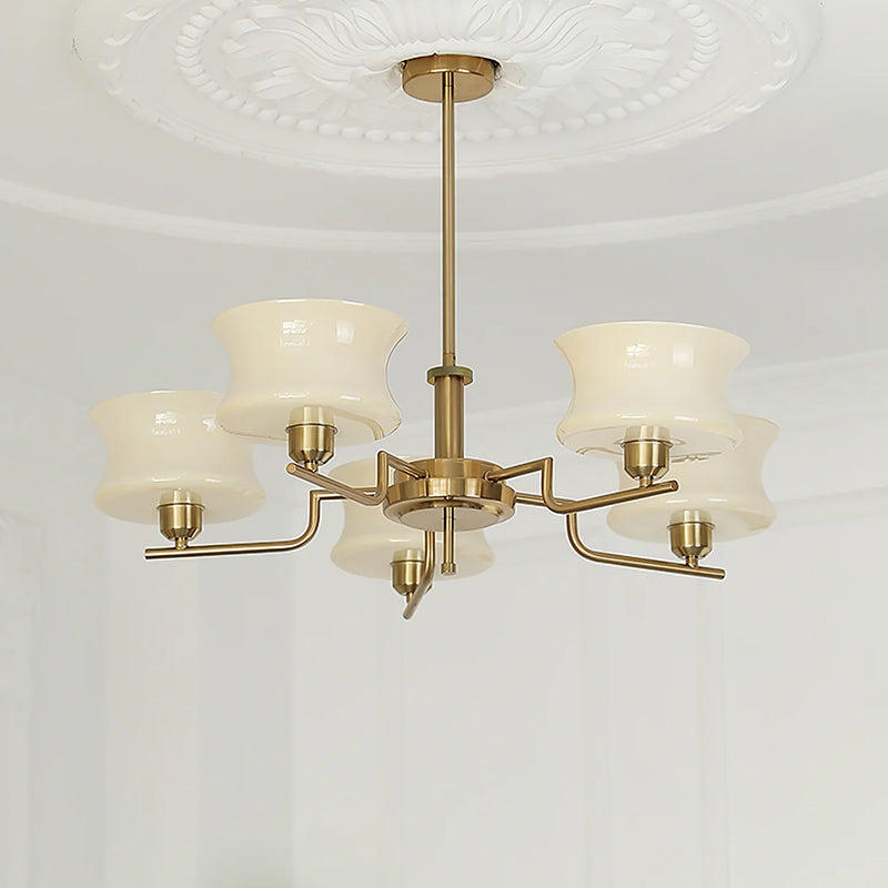 Cascading Glass Arm Chandelier