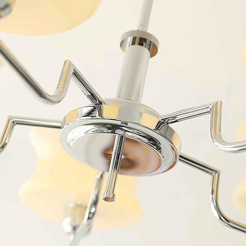 Cascading Glass Arm Chandelier