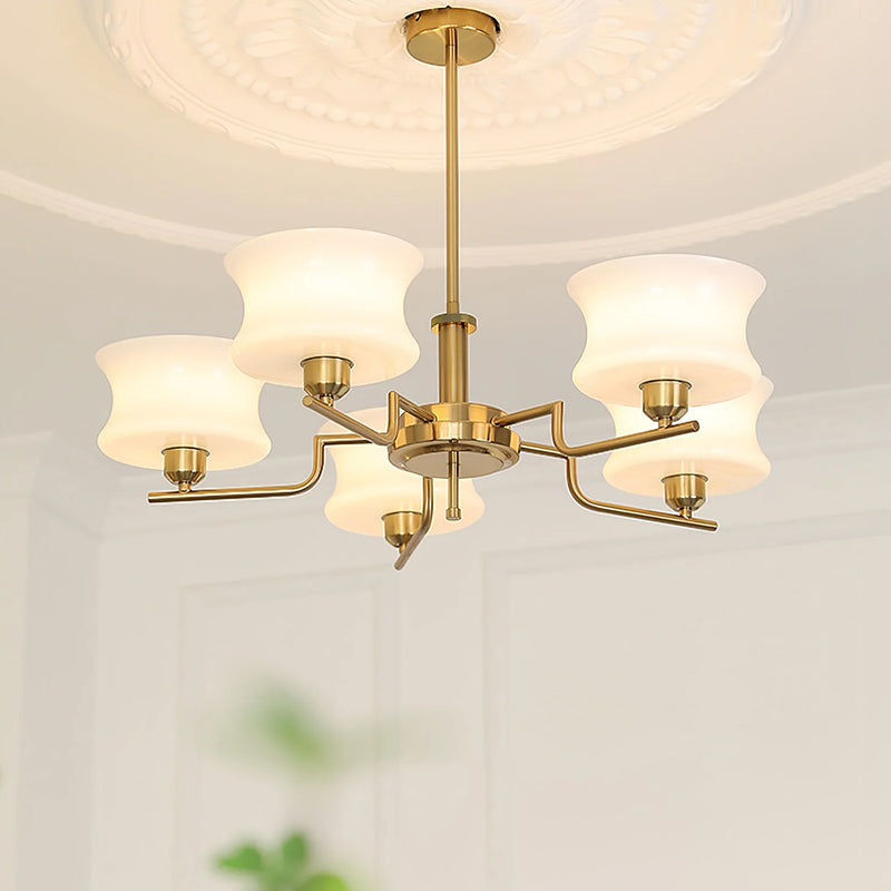 Cascading Glass Arm Chandelier