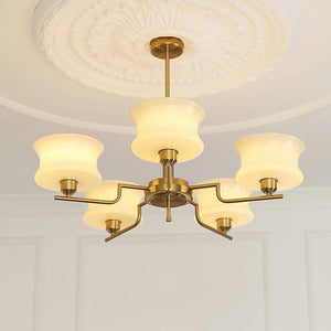 Cascading Glass Arm Chandelier