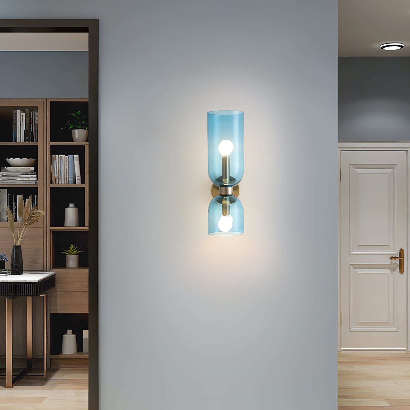 Dual Glass Wall Sconce