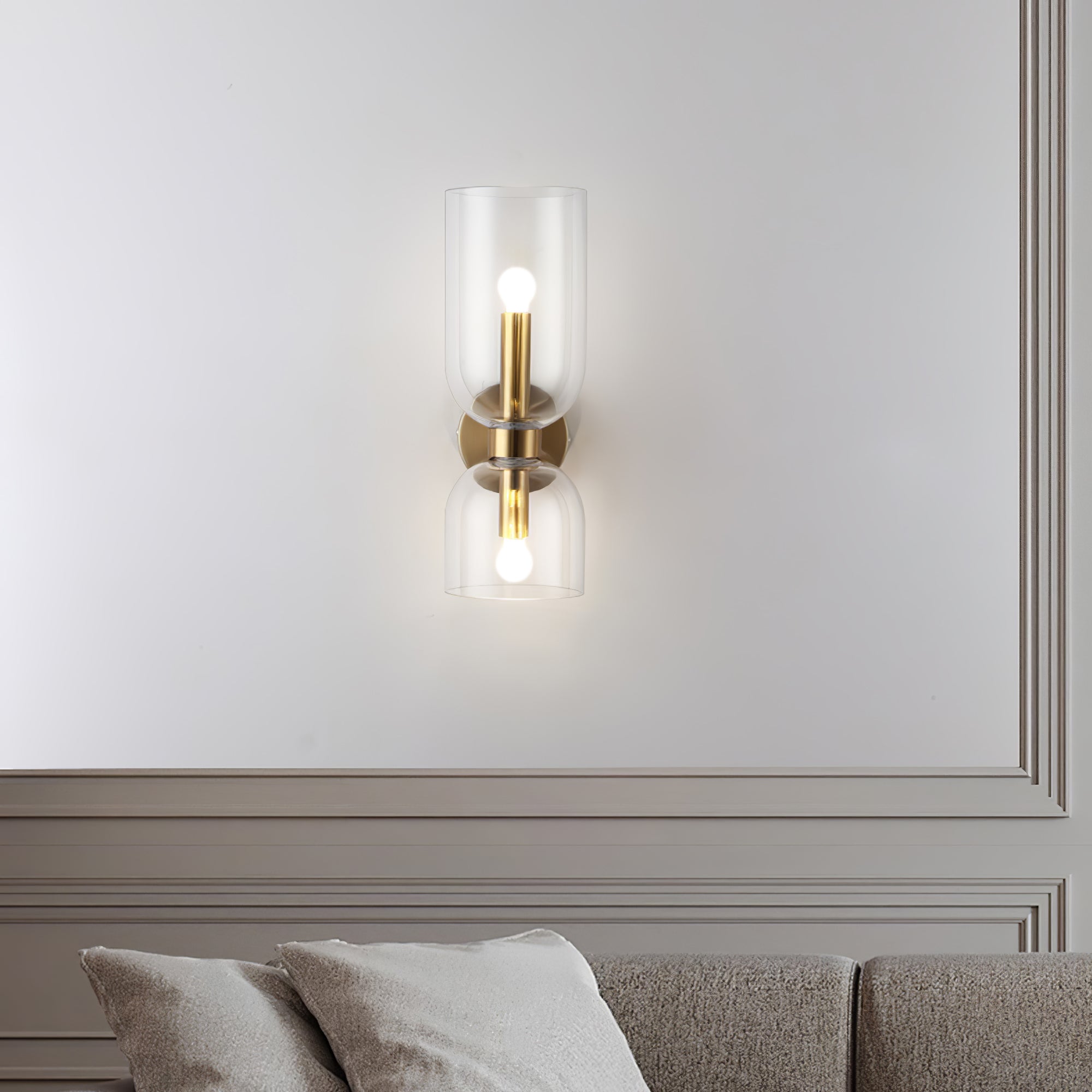 Dual Glass Wall Sconce