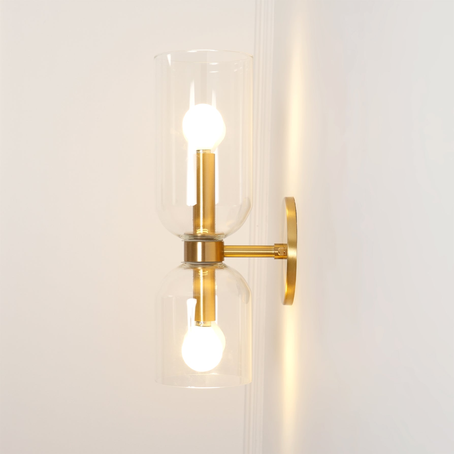 Dual Glass Wall Sconce