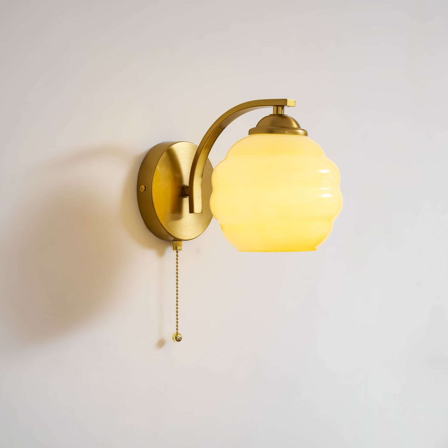 Scalloped Glass Wall Sconce
