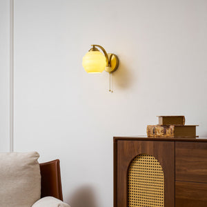 Scalloped Glass Wall Sconce