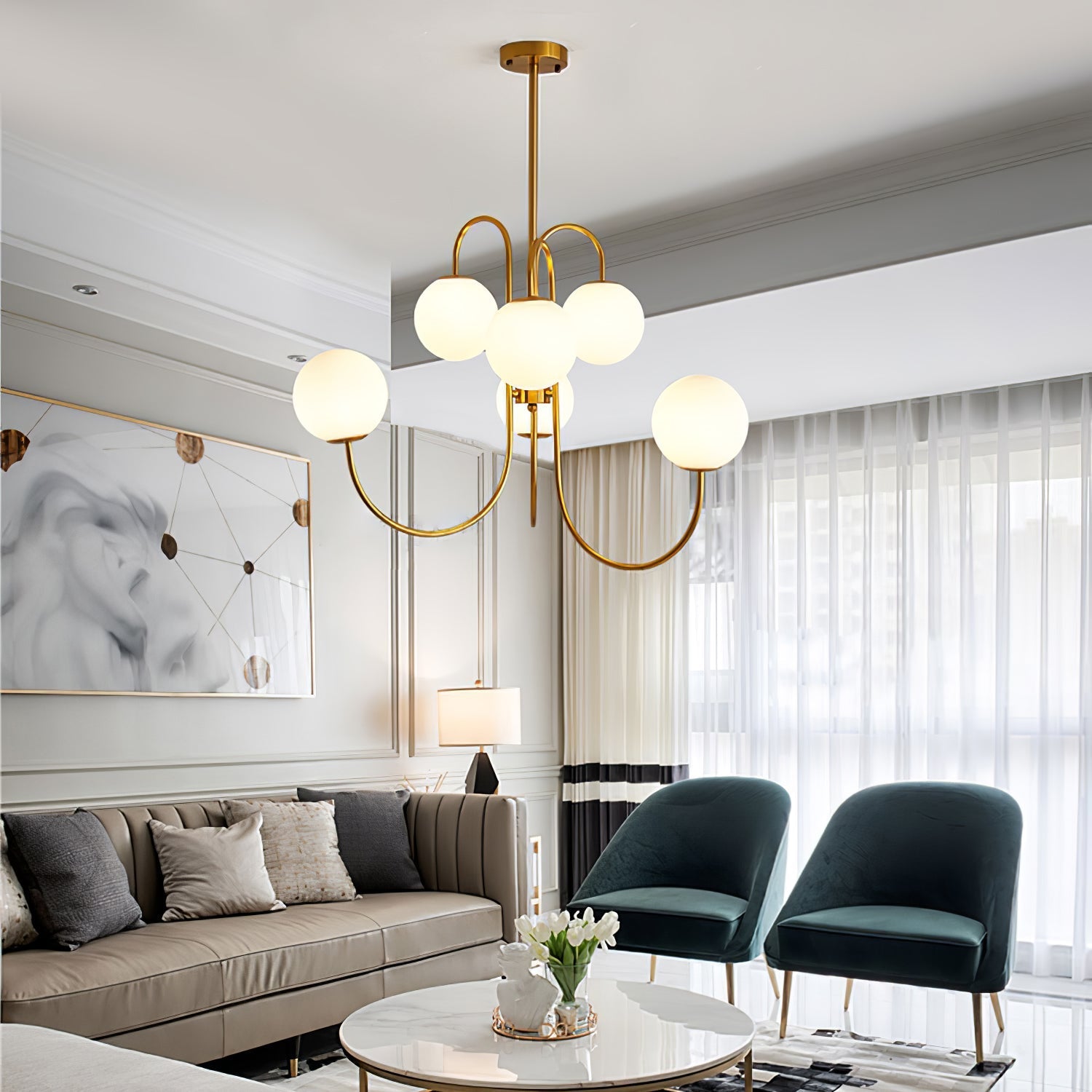 Halo Globe Chandelier