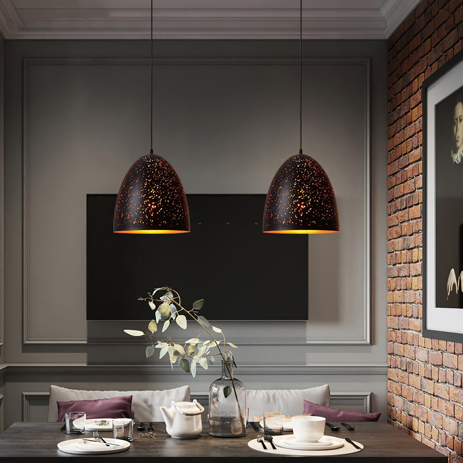 Perforated Ember Pendant