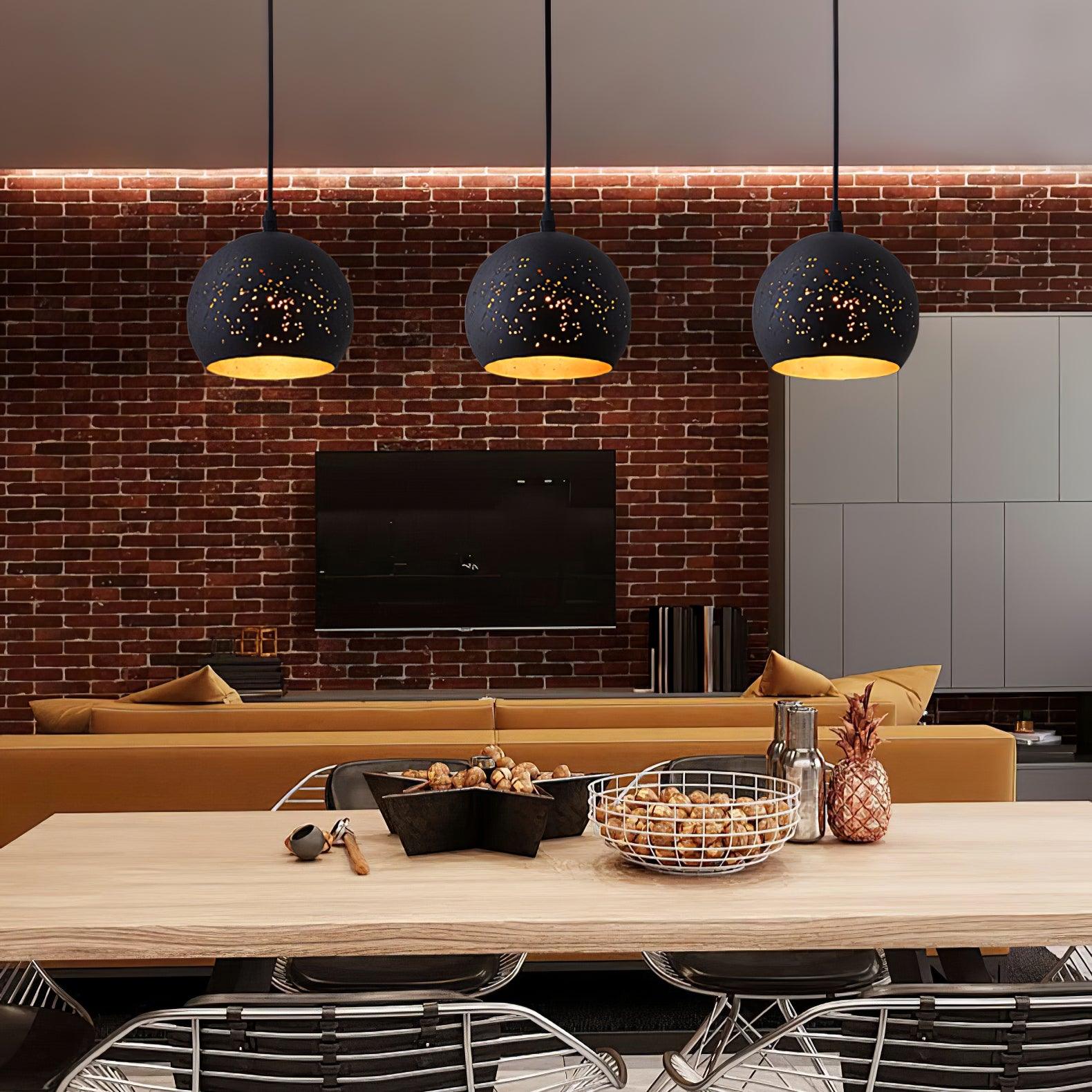 Perforated Ember Pendant
