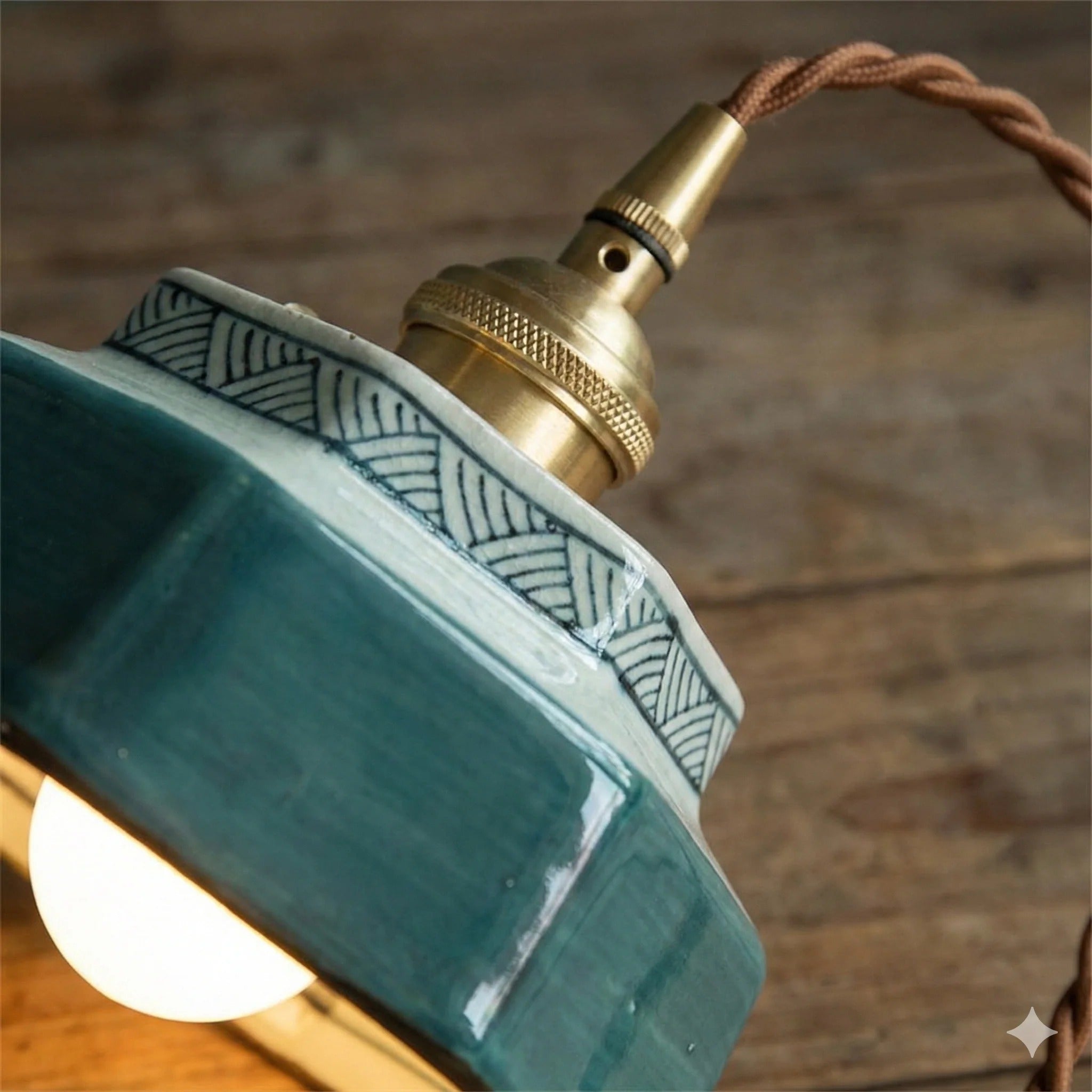 Glazed Ceramic Dome Pendant