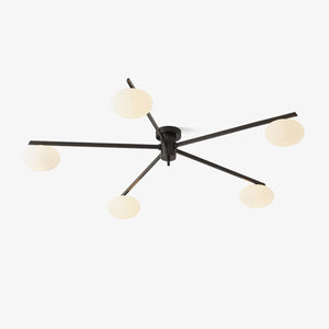Brass Halo Chandelier