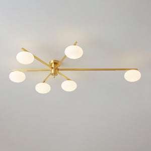 Brass Halo Chandelier