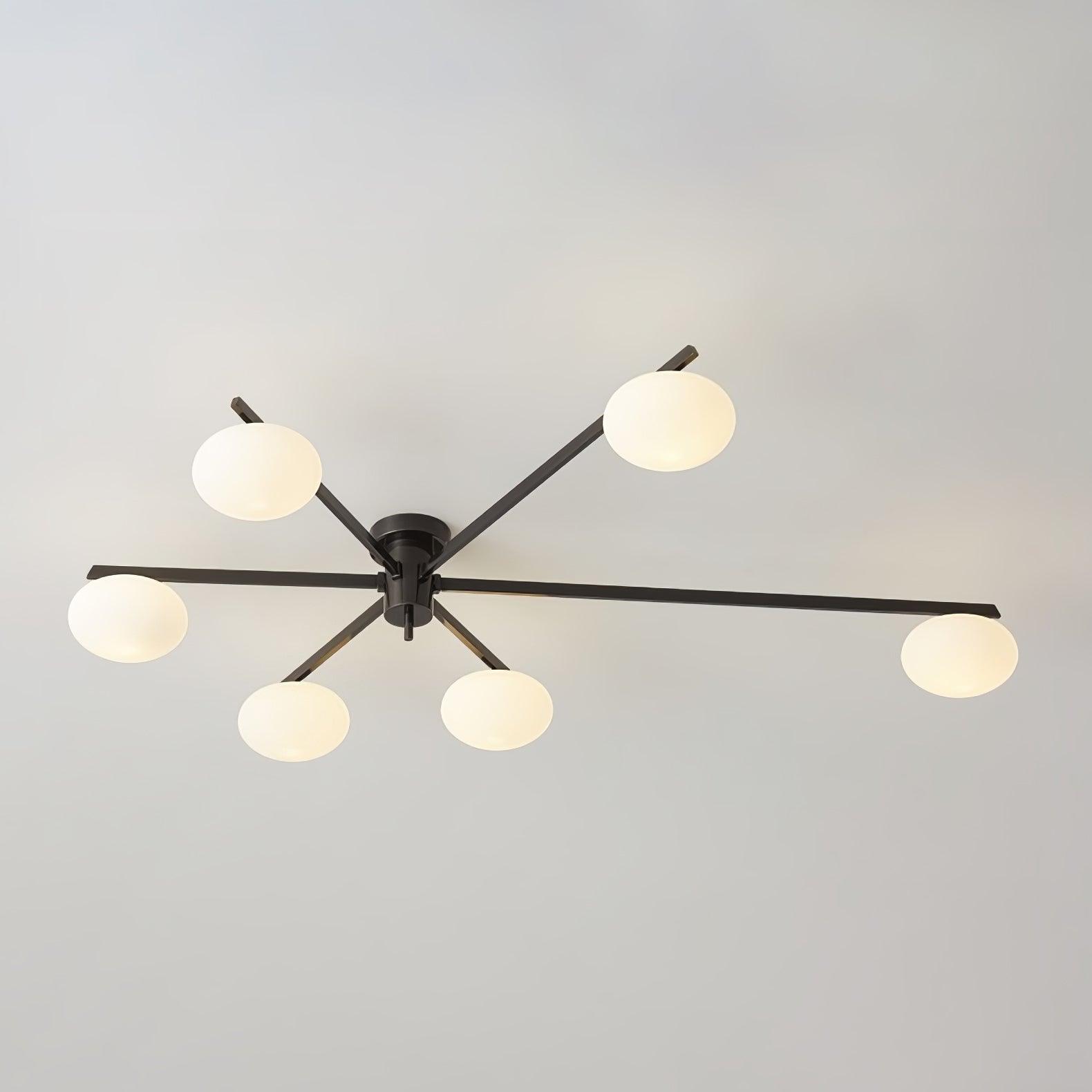 Brass Halo Chandelier