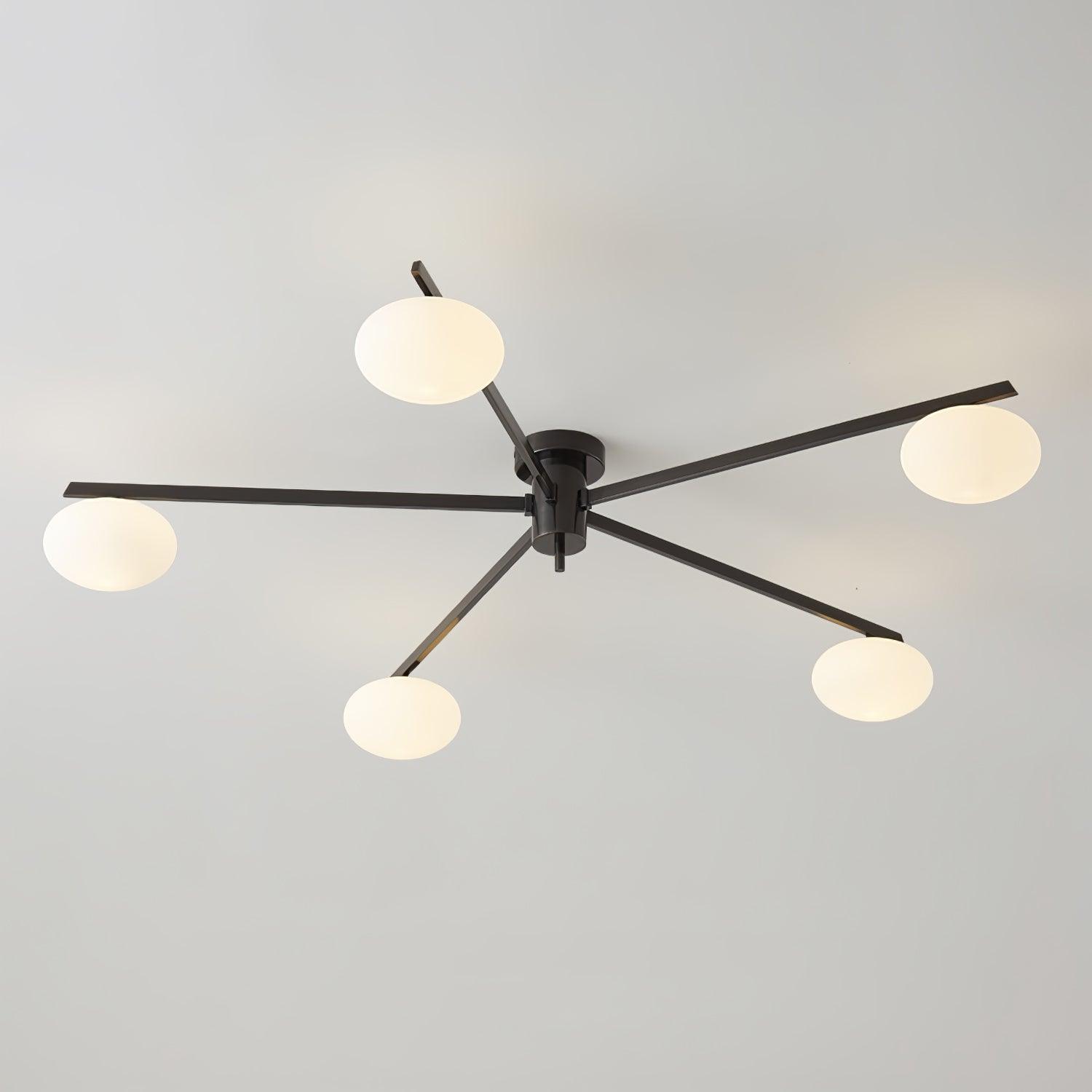Brass Halo Chandelier