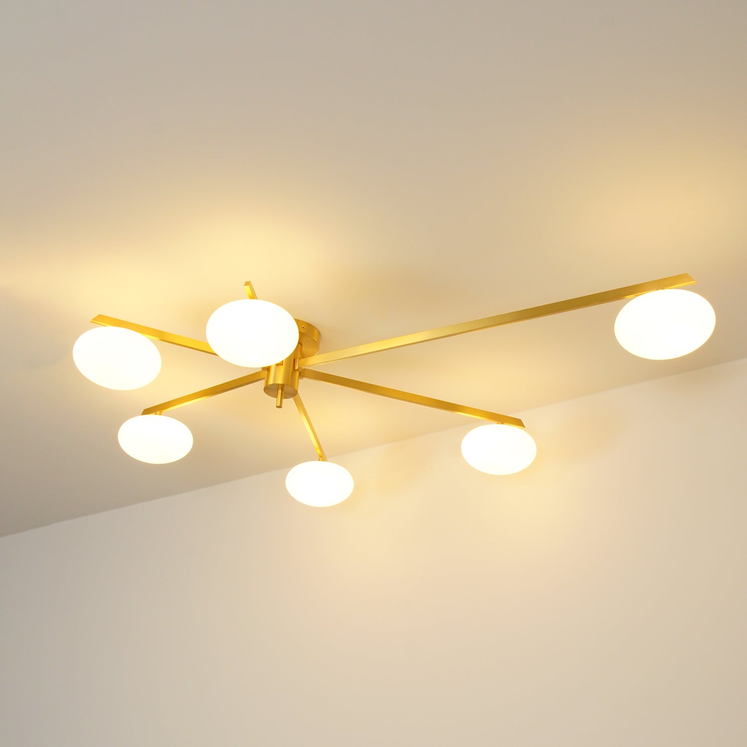 Brass Halo Chandelier