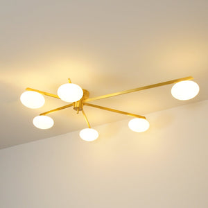 Brass Halo Chandelier