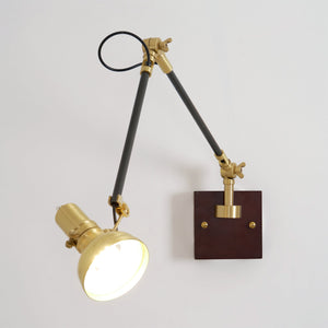 Walnut Swing Arm Lamp