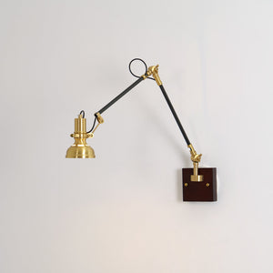 Walnut Swing Arm Lamp