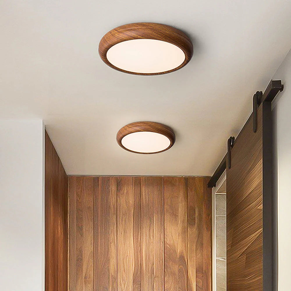 Walnut Grain Flush Light