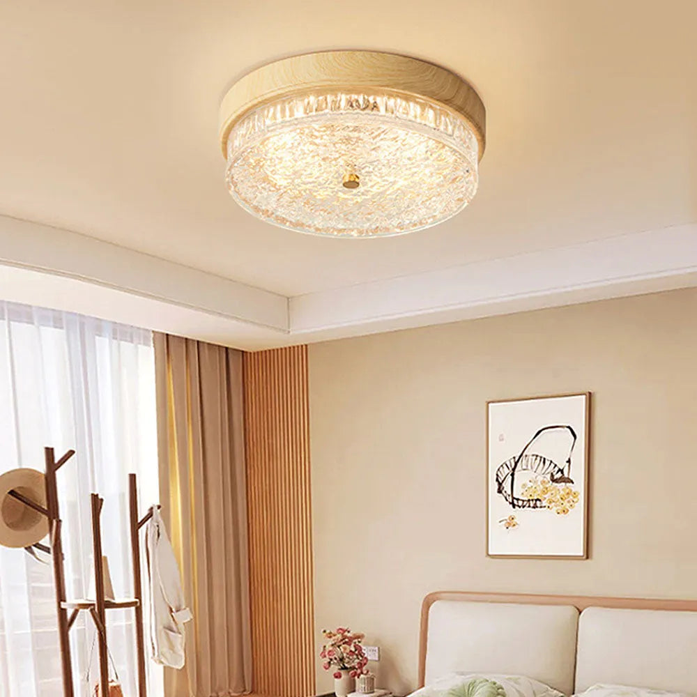 Walnut Glow Flush Mount