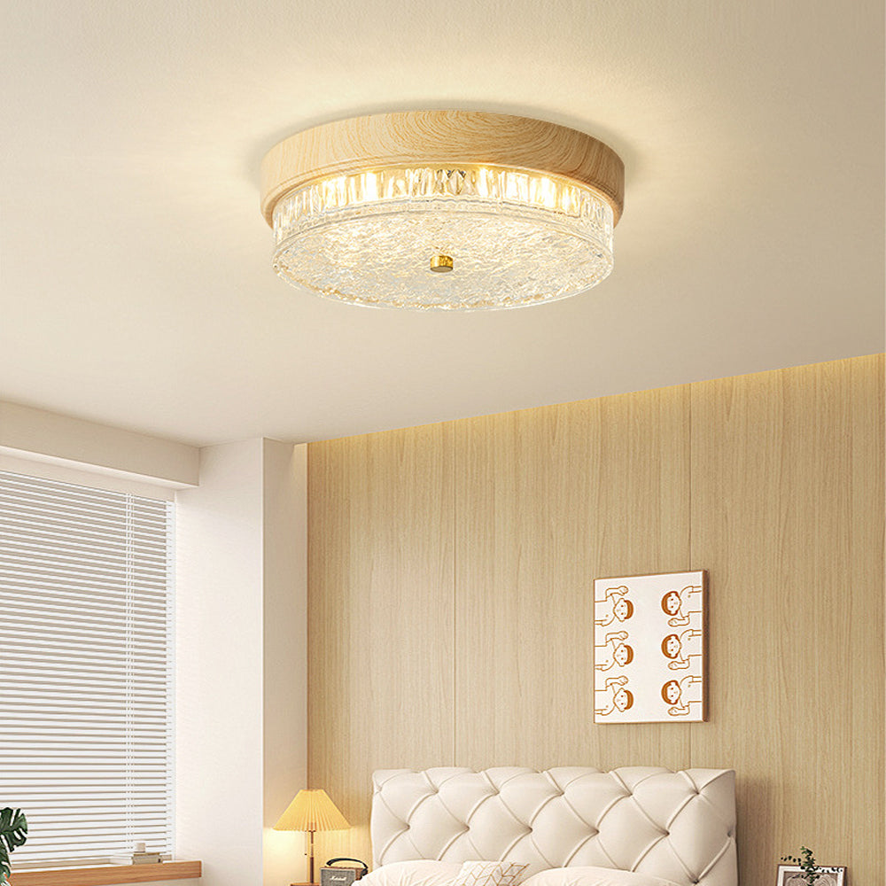 Walnut Glow Flush Mount