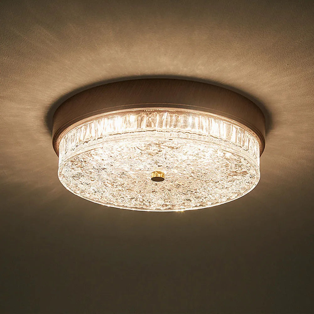 Walnut Glow Flush Mount