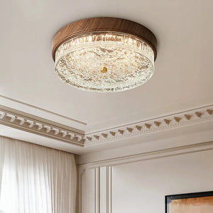 Walnut Glow Flush Mount