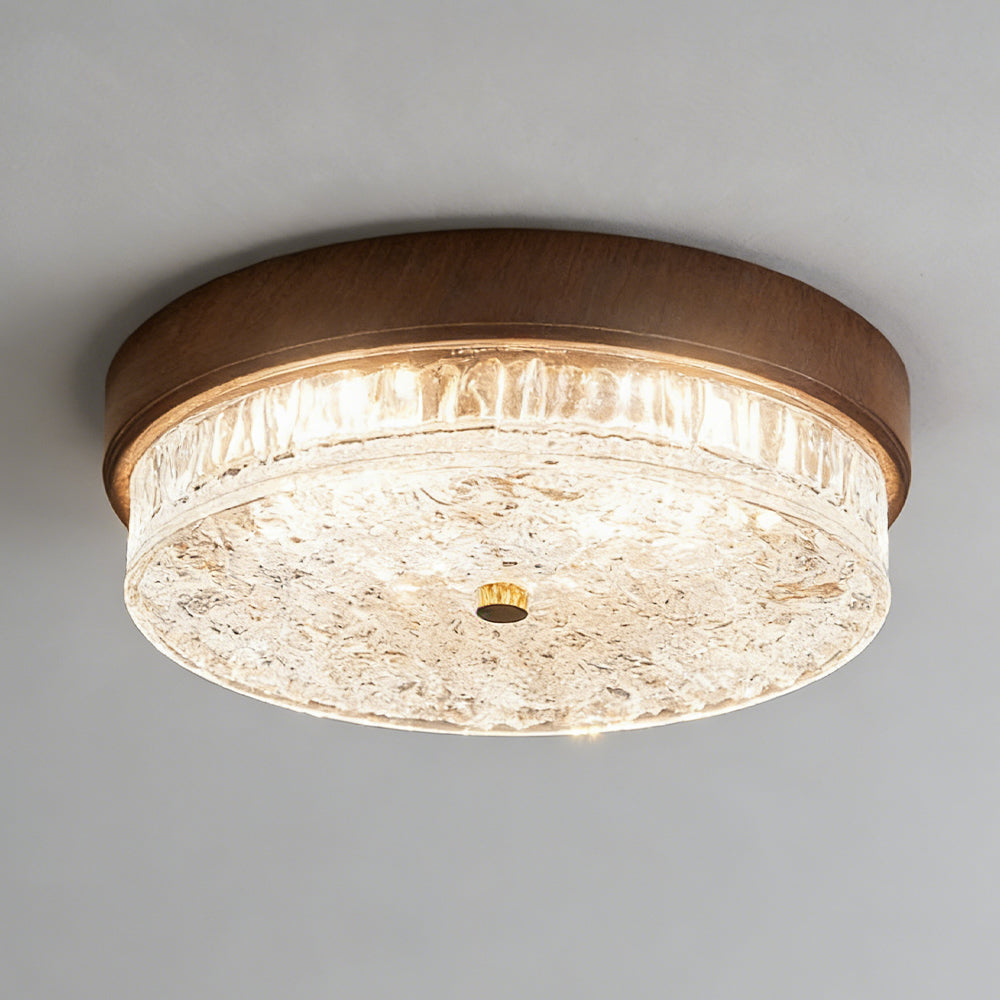 Walnut Glow Flush Mount