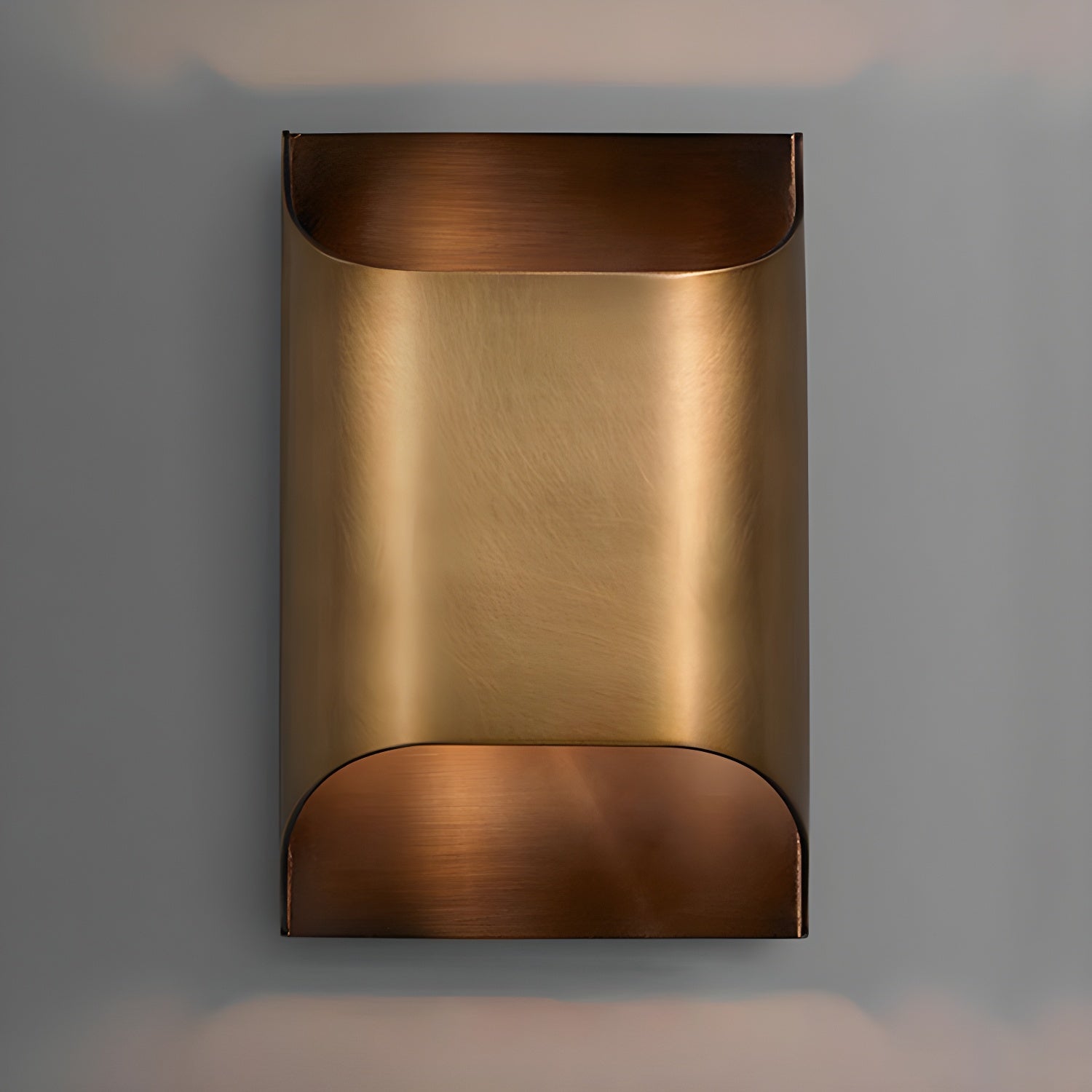 Curved Brass Sconce