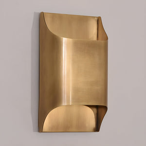 Curved Brass Sconce