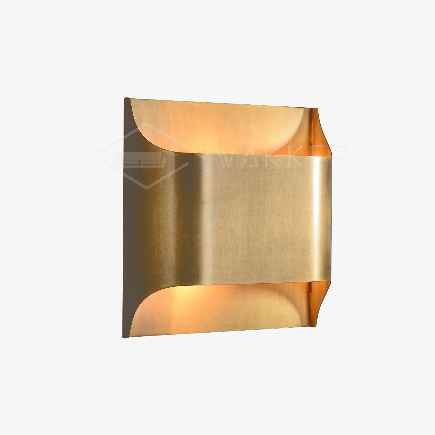 Curved Brass Sconce