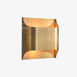 Curved Brass Sconce