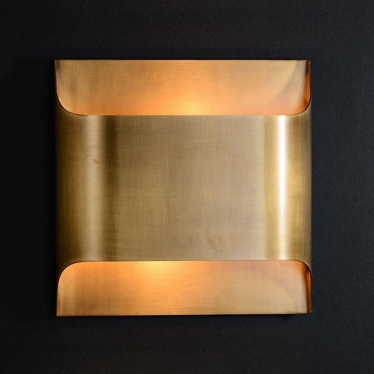 Curved Brass Sconce