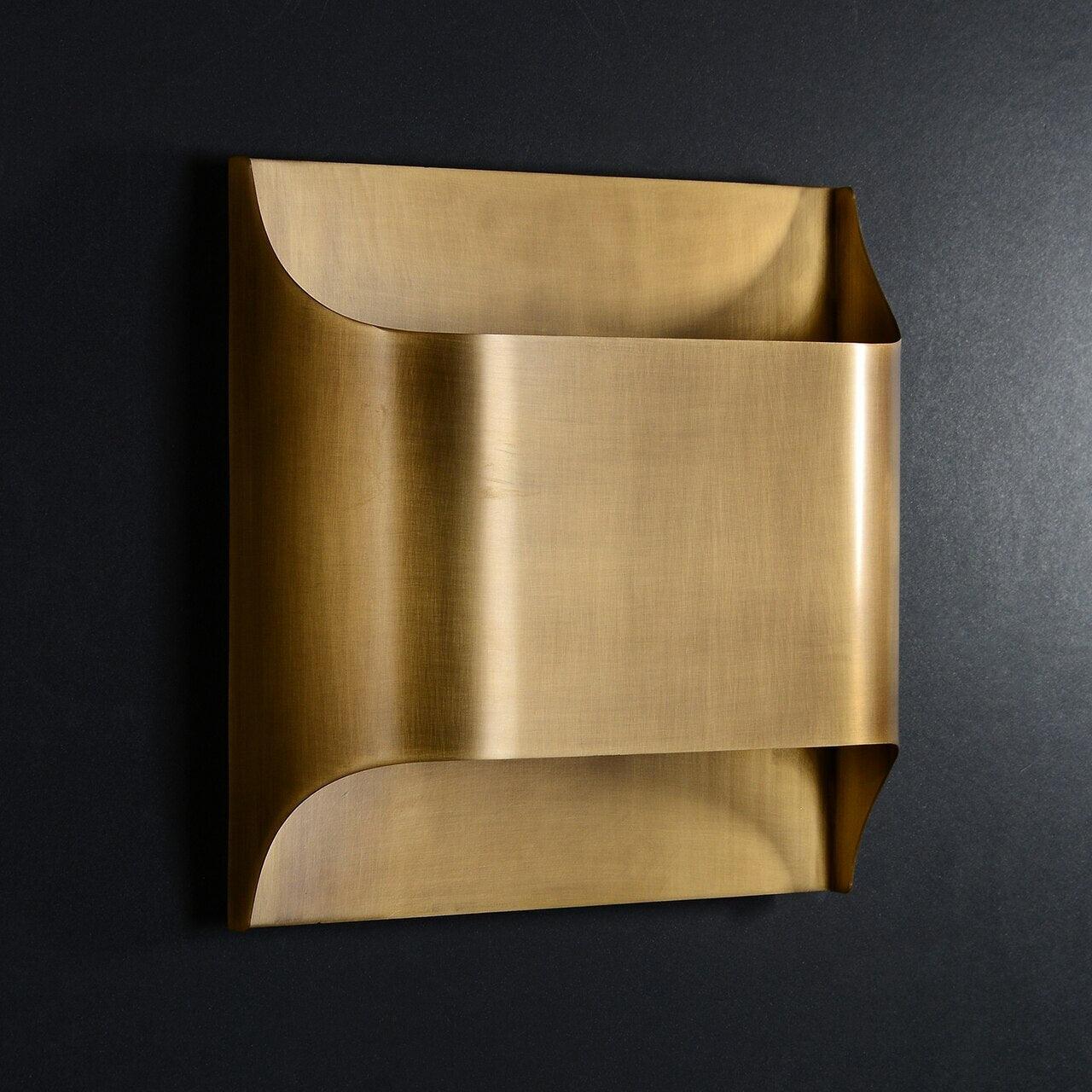 Curved Brass Sconce