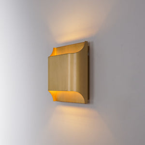 Curved Brass Sconce