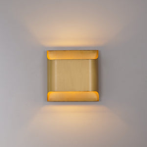 Curved Brass Sconce