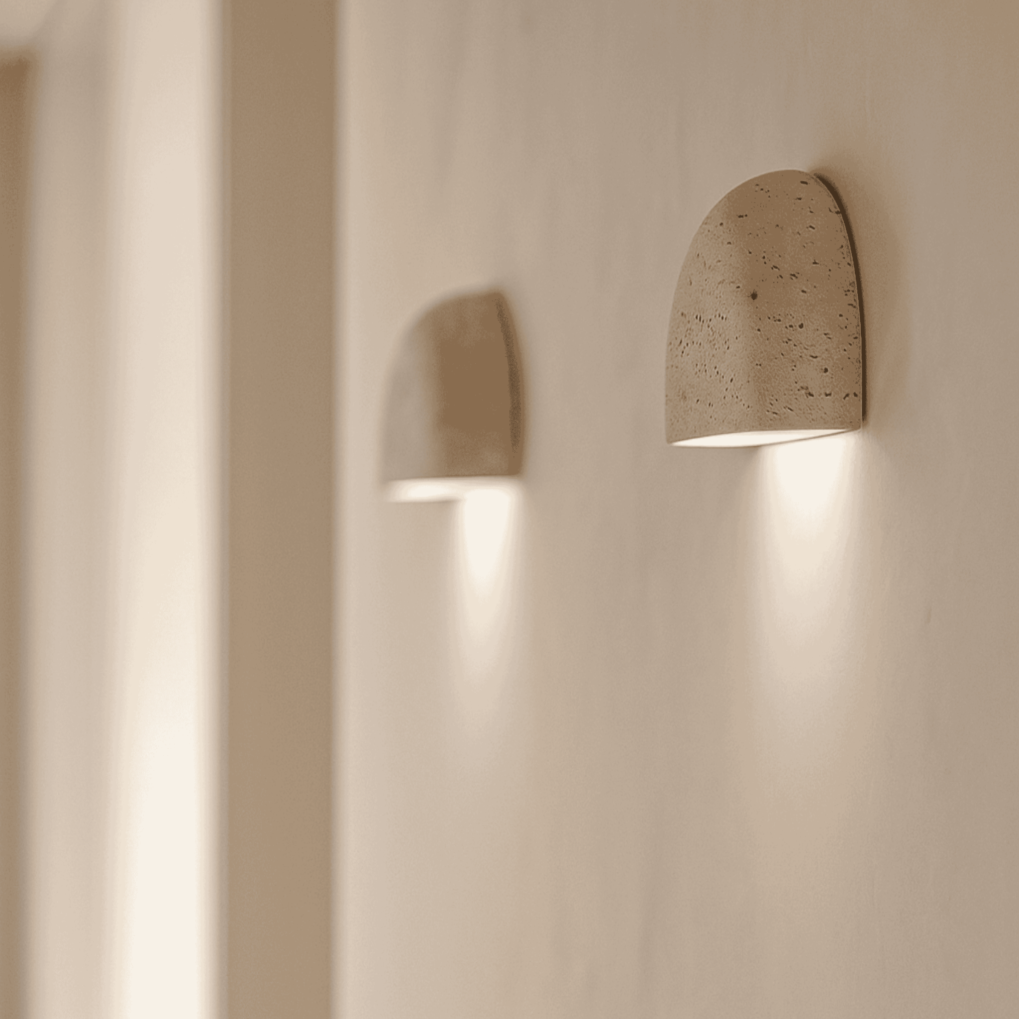 Travertine Bowl Sconce