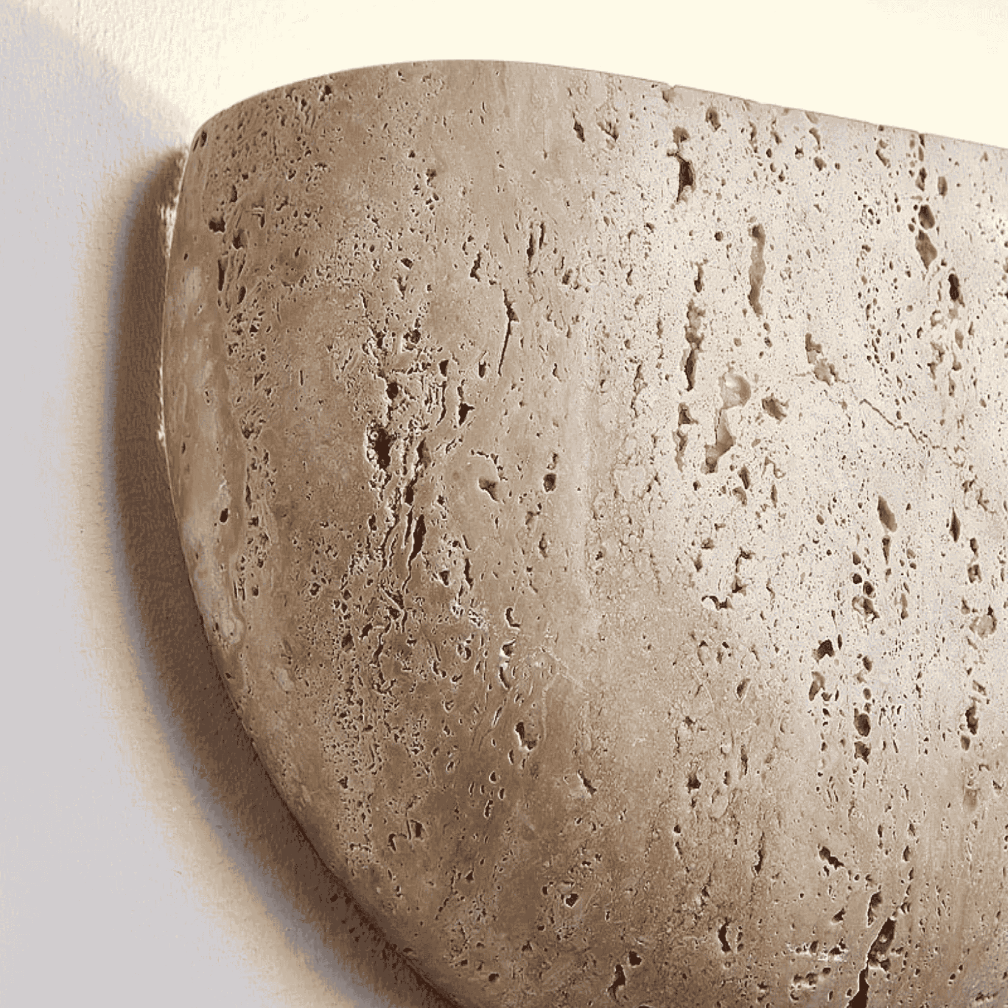 Travertine Bowl Sconce