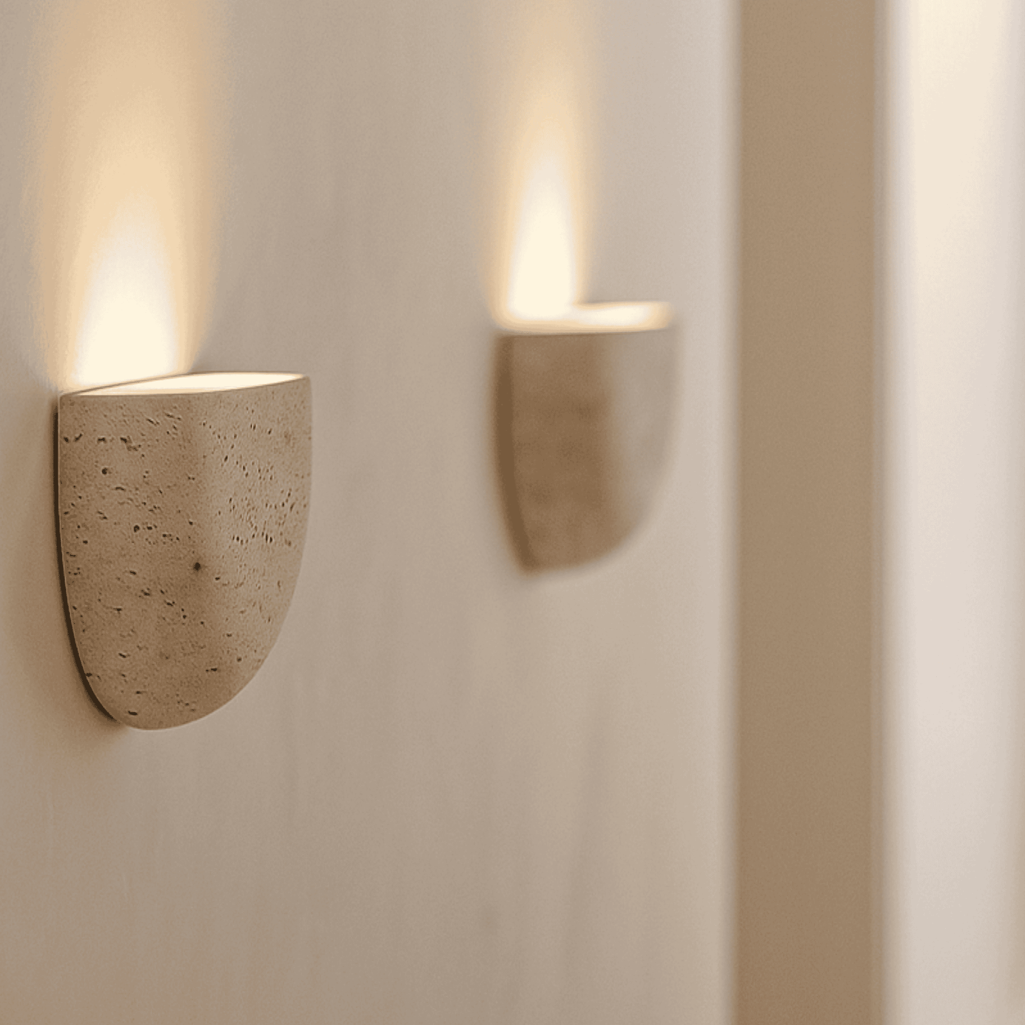 Travertine Bowl Sconce