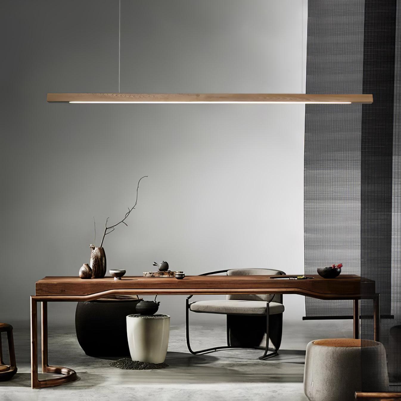 Linear Timber Pendant