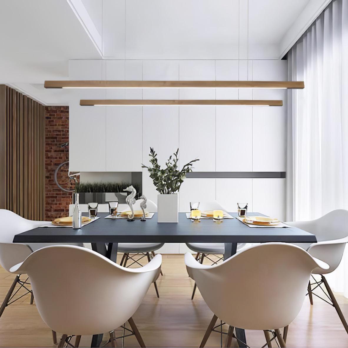 Linear Timber Pendant