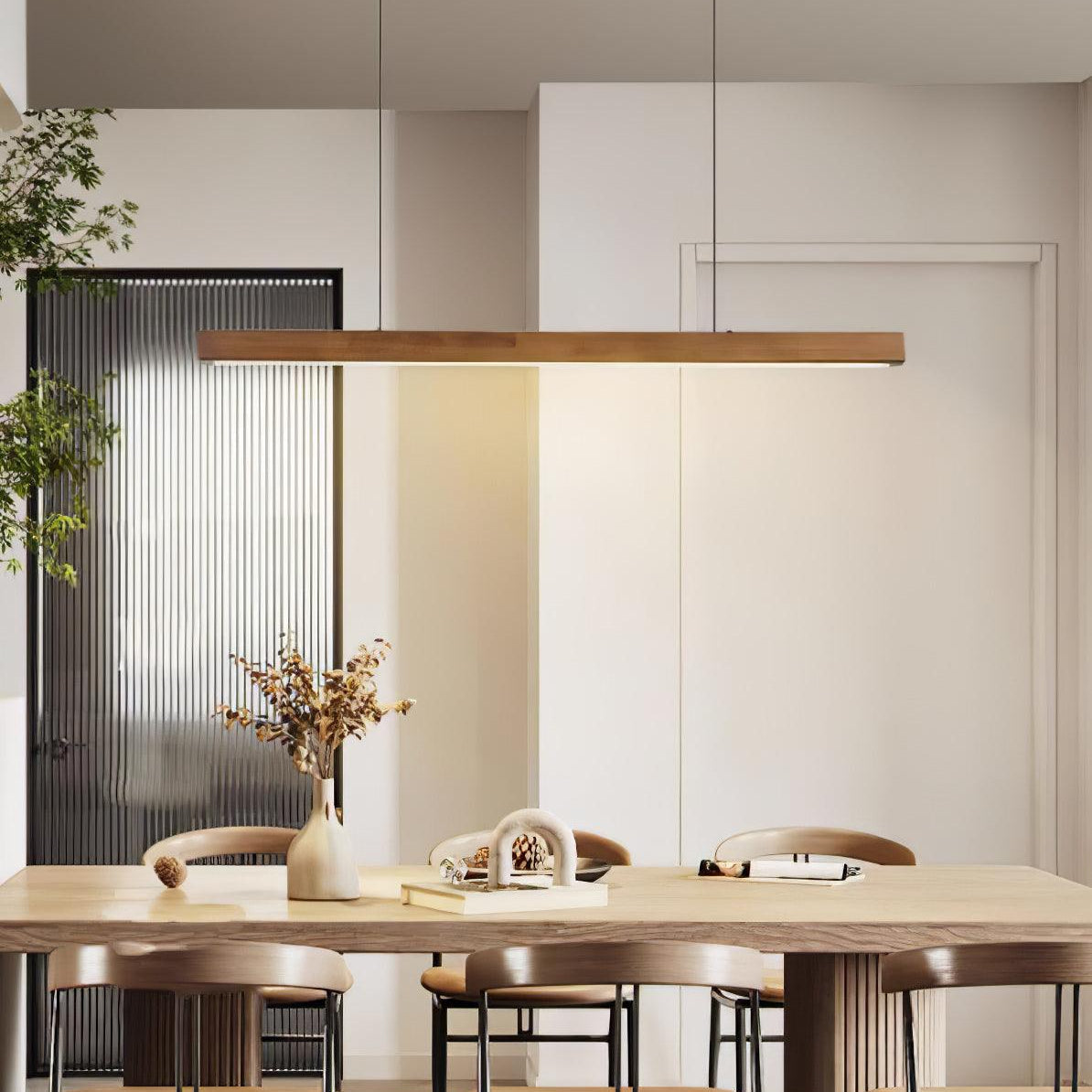 Linear Timber Pendant