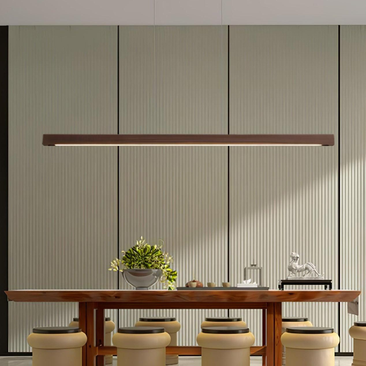 Linear Timber Pendant