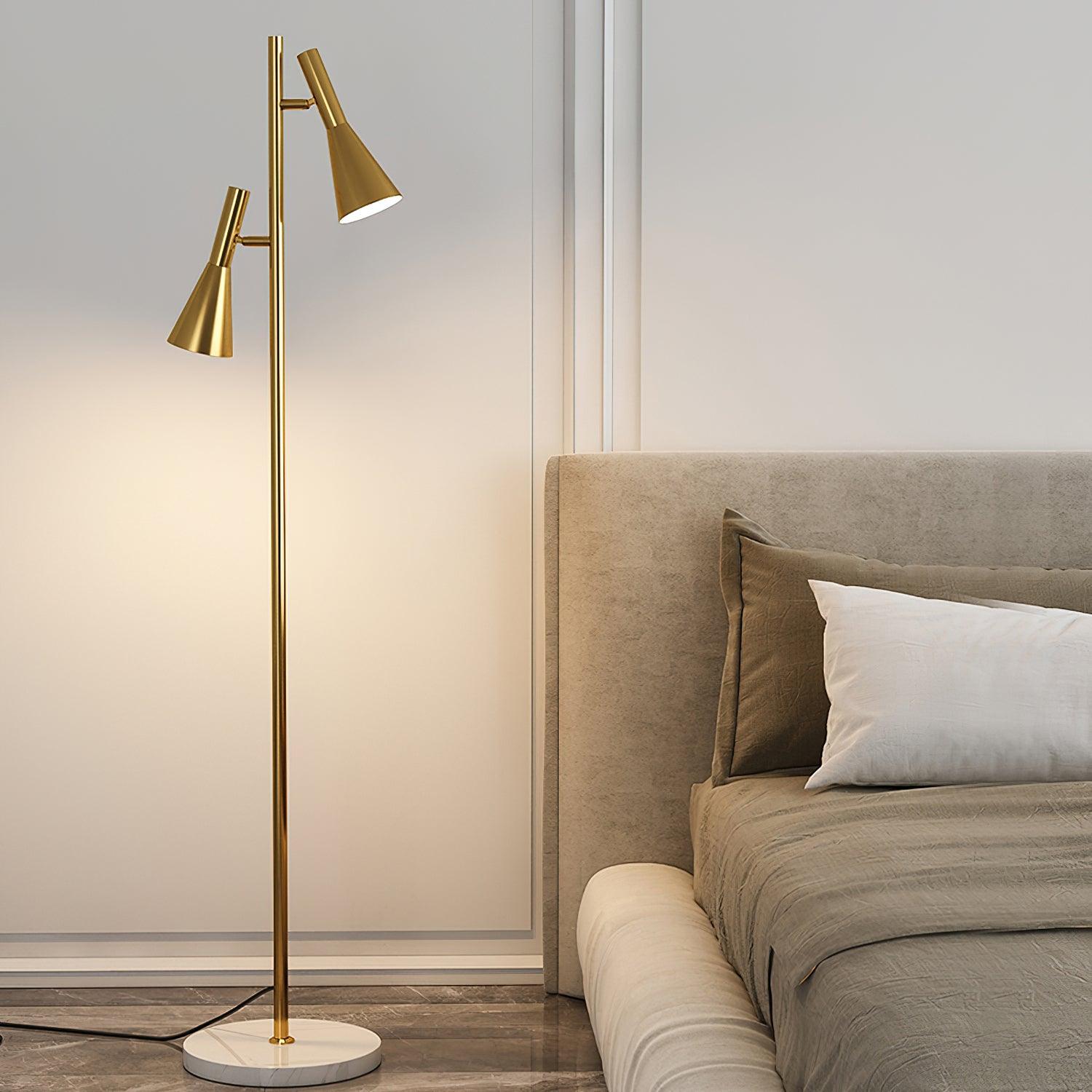 Twin Cone Marble Lamp