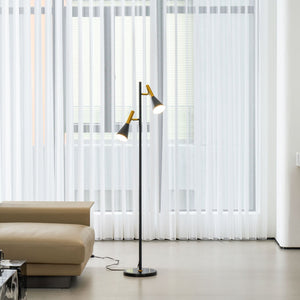 Twin Cone Marble Lamp