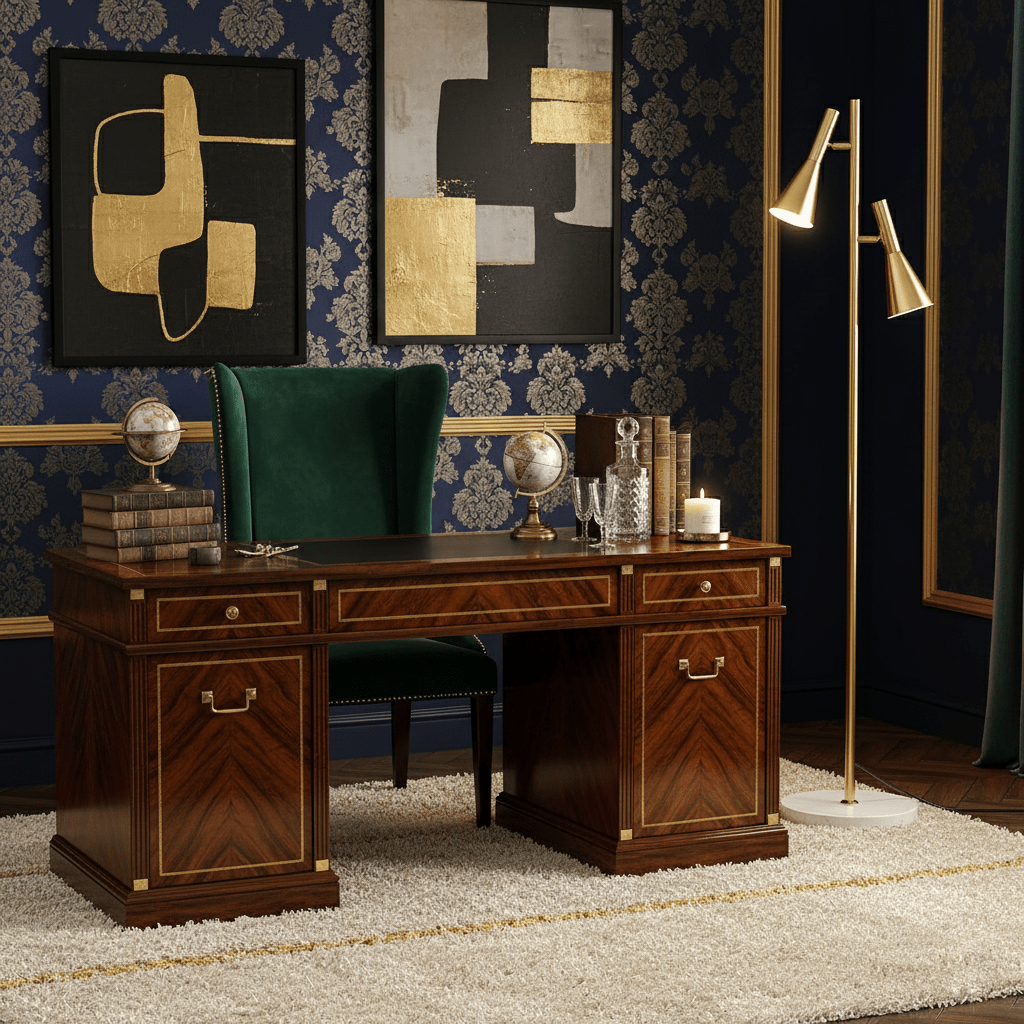 Twin Cone Marble Lamp