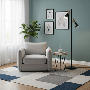 Twin Cone Marble Lamp