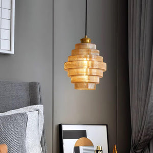 Tiered Ribbed Pendant