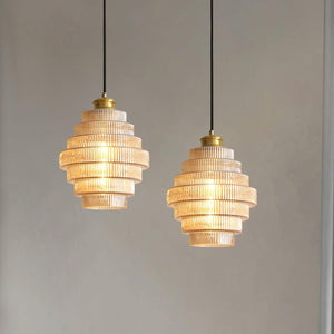 Tiered Ribbed Pendant